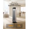 imageDreo Space Heater for Bathroom and Indoor Portable Heater 1500W Safe and Quiet PTC Ceramic Heater 4095F Digital Thermostat 70Oscillating Remote ALCI Safety Plug 12h Timer 5 ModesALCI Plug  Heater