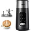 imageDreo Milk Frother 8in1 Electric Frother for Latte Art Coffee 9oz270ml Hot and Cold Foam Maker Automatic Milk Warmer for Dairy and NonDairy Milk with LED AntiBurnt Easy to Clean Black