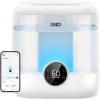 imageDreo Smart Humidifiers for Bedroom 6L Top Fill Supersized Cool Mist Humidifier for Large Room 60 Hour Runtime Quiet Ultrasonic Humidifiers for Plants Baby Indoor Home Night Light BlackWhite