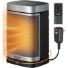 imageDreo Space Heater for Bathroom and Indoor Portable Heater 1500W Safe and Quiet PTC Ceramic Heater 4095F Digital Thermostat 70Oscillating Remote ALCI Safety Plug 12h Timer 5 ModesALCI Plug
