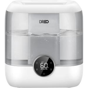 imageDreo 6L Top Fill Humidifiers for Bedroom 60H Runtime 28 dB Quiet Supersized Cool Mist Humidifiers for Large Room Air Humidifier for Home Baby Plant Indoor Night Light UltrasonicGray