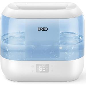 imageDreo 6L Top Fill Humidifiers for Bedroom 60H Runtime 28 dB Quiet Supersized Cool Mist Humidifiers for Large Room Air Humidifier for Home Baby Plant Indoor Night Light UltrasonicBlue
