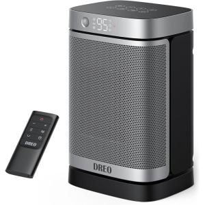 imageDreo Space Heater for Bathroom and Indoor Portable Heater 1500W Safe and Quiet PTC Ceramic Heater 4095F Digital Thermostat 70Oscillating Remote ALCI Safety Plug 12h Timer 5 ModesSensor