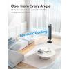 imageDreo Smart Tower Fans for Home 90 Oscillating Fan for Bedroom Indoors Voice Control Floor Fan with 12H Timer 42 Inch Quiet Bladeless Standing Fan with LED Display Work with AlexaGoogleBlack