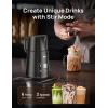imageDreo Allin1 BaristaMaker Milk Frother Electric Foam Maker for Latte Artlevel Microfoam and HotCold Coffee 15oz450ml Automatic Milk Warmer with 30 Drinks Dishwasher Safe DairyPlantBased MilkBlack