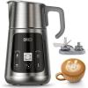 imageDreo Allin1 BaristaMaker Milk Frother Electric Foam Maker for Latte Artlevel Microfoam and HotCold Coffee 15oz450ml Automatic Milk Warmer with 30 Drinks Dishwasher Safe DairyPlantBased Milkstarlight