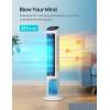 imageDreo Evaporative Air Cooler 40 Cooling Fan with 80 Oscillating Humidifying Removable Water Tank Filter Ice Packs Remote Control 3 Speeds 7H Timer Personal Swamp Cooler White DRHEC001Air Cooler DRHEC001
