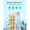 imageDreo Evaporative Air Cooler 40 Cooling Fan with 80 Oscillating Humidifying Removable Water Tank Filter Ice Packs Remote Control 3 Speeds 7H Timer Personal Swamp Cooler White DRHEC001Air Cooler DRHEC001