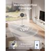 imageDreo Smart Fan for Bedroom 120 120 OmniDirectional Oscillating Fans 90ft Quiet Pedestal Fan with RGB Light 9 Speeds 6 Modes 20dB 8H Timer WiFiVoiceAlexa 3742quot Floor Fans with RemoteWhite