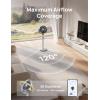 imageDreo Smart Fan for Bedroom 120 120 OmniDirectional Oscillating Fans 90ft Quiet Pedestal Fan with RGB Light 9 Speeds 6 Modes 20dB 8H Timer WiFiVoiceAlexa 3742quot Floor Fans with RemoteSilver