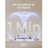 imageDreo Smart Fan for Bedroom 120 120 OmniDirectional Oscillating Fans 90ft Quiet Pedestal Fan with RGB Light 9 Speeds 6 Modes 20dB 8H Timer WiFiVoiceAlexa 3742quot Floor Fans with RemoteSilver