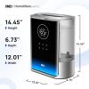 imageDreo 8L Humidifiers for Bedroom Topfilled WarmampampCool Mist Humidifier for Large Room 80 Hours Runtime for Home Indoor Plants Oil Diffuser for Baby Indicator Light with AlexaGoogle Black HM717SSilver