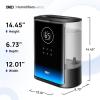 imageDreo 8L Humidifiers for Bedroom Topfilled WarmampampCool Mist Humidifier for Large Room 80 Hours Runtime for Home Indoor Plants Oil Diffuser for Baby Indicator Light with AlexaGoogle Black HM717SBlack