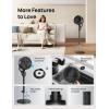 imageDreo Fan for Bedroom 80 Oscillating Standing Fan 25dB Quiet 80ft Pedestal Fans for Home Office 90 Manual Vertical 3 Speeds Remote 3441quot Adjustable Height Air CirculatorBlack