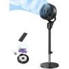 imageDreo Fan for Bedroom 80 Oscillating Standing Fan 25dB Quiet 80ft Pedestal Fans for Home Office 90 Manual Vertical 3 Speeds Remote 3441quot Adjustable Height Air CirculatorBlack