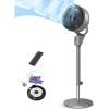 imageDreo Fan for Bedroom 80 Oscillating Standing Fan 25dB Quiet 80ft Pedestal Fans for Home Office 90 Manual Vertical 3 Speeds Remote 3441quot Adjustable Height Air CirculatorGrey