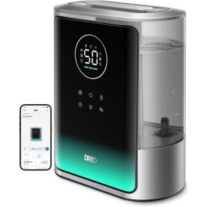imageDreo 8L Humidifiers for Bedroom Topfilled WarmampampCool Mist Humidifier for Large Room 80 Hours Runtime for Home Indoor Plants Oil Diffuser for Baby Indicator Light with AlexaGoogle Black HM717SSilver
