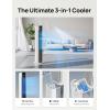 imageDreo Evaporative Air Swamp Cooler 43quot Cooling Fans that Blow Cold Air 2025 Upgraded 85 Oscillating Floor Fan for Bedroom Easy Cleaning APP Control Ice Packs 4 Speeds ampamp 4 Modes 12H Timer WhiteWhite