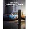 imageDreo Tower Fan for Bedroom 43quot Cooling Fans That Blow Cold Air 2025 Upgraded Evaporative Air Cooler Quiet 85 Oscillating Floor Fan Easy Cleaning APP Control 4 Modes ampamp 4 Speeds 12H Timer BlackBlack