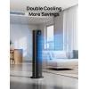imageDreo Tower Fan for Bedroom 43quot Cooling Fans That Blow Cold Air 2025 Upgraded Evaporative Air Cooler Quiet 85 Oscillating Floor Fan Easy Cleaning APP Control 4 Modes ampamp 4 Speeds 12H Timer BlackBlack