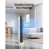 imageDreo Tower Fan for Bedroom 43quot Cooling Fans That Blow Cold Air 2025 Upgraded Evaporative Air Cooler Quiet 85 Oscillating Floor Fan Easy Cleaning APP Control 4 Modes ampamp 4 Speeds 12H Timer BlackWhite