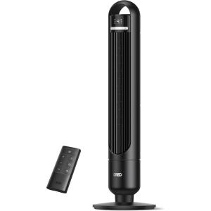 imageDreo Tower Fan for Bedroom 90 Oscillating Fan Standing Fan with 3 Modes 4 Speeds 8H Timer Cooling Fans for Home Living Room Office Grey TF117Black