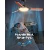 imageDreo Ceiling Fans with Lights 42 Inch 6 Speeds 6Level Dimmable 5CCT Quiet Remote Control Reversible DC Motor Quickinstall 8H Timer Black Ceiling Fan for Bedroom Indoor Living RoomBlack