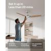 imageDreo Ceiling Fans with Lights 42 Inch 6 Speeds 6Level Dimmable 5CCT Quiet Remote Control Reversible DC Motor Quickinstall 8H Timer Black Ceiling Fan for Bedroom Indoor Living RoomGrey