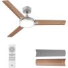 imageDreo Ceiling Fans with Lights 42 Inch 6 Speeds 6Level Dimmable 5CCT Quiet Remote Control Reversible DC Motor Quickinstall 8H Timer Black Ceiling Fan for Bedroom Indoor Living RoomGrey