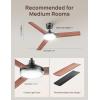 imageDreo Ceiling Fans with Lights 42 Inch 6 Speeds 6Level Dimmable 5CCT Quiet Remote Control Reversible DC Motor Quickinstall 8H Timer Black Ceiling Fan for Bedroom Indoor Living RoomBlack