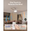imageDreo Ceiling Fans with Lights 42 Inch 6 Speeds 6Level Dimmable 5CCT Quiet Remote Control Reversible DC Motor Quickinstall 8H Timer Black Ceiling Fan for Bedroom Indoor Living RoomGrey