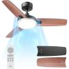 imageDreo Ceiling Fans with Lights 42 Inch 6 Speeds 6Level Dimmable 5CCT Quiet Remote Control Reversible DC Motor Quickinstall 8H Timer Black Ceiling Fan for Bedroom Indoor Living RoomBlack