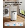 imageDreo 110Pint Smart Dehumidifier for Basement 4500 Ft for Large Room 2 Gallon Water Tank AutoComfortConstant Mode Dehumidifiers for Home Bedroom Bathroom with Drain Hose White 711SBlack