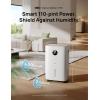 imageDreo 110Pint Smart Dehumidifier for Basement 4500 Ft for Large Room 2 Gallon Water Tank AutoComfortConstant Mode Dehumidifiers for Home Bedroom Bathroom with Drain Hose White 711SStarlight
