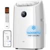 imageDreo Portable Air Conditioners 12000 BTU ASHRAE 8000 BTU DOE Smart AC Unit for Bedroom with Drainagefree Cooling APPVoiceRemote Fan ampamp Dehumidifier Floor AC for Room Indoors AC515S NewWhite