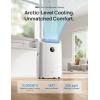 imageDreo Portable Air Conditioners 12000 BTU ASHRAE 8000 BTU DOE Smart AC Unit for Bedroom with Drainagefree Cooling APPVoiceRemote Fan ampamp Dehumidifier Floor AC for Room Indoors AC515S NewWhite