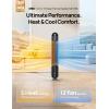 imageDreo Tower Fan and Heater Combo 292fts Standing Fans for Bedroom 17 Levels 6 Modes 120 Oscillation 42 Inch 12H Timer 25dB Quiet with Remote for Office Large Room SilverSilver