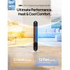 imageDreo Tower Fan and Heater Combo 292fts Standing Fans for Bedroom 17 Levels 6 Modes 120 Oscillation 42 Inch 12H Timer 25dB Quiet with Remote for Office Large Room SilverWhite
