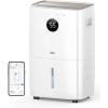 imageDreo 110Pint Smart Dehumidifier for Basement 4500 Ft for Large Room 2 Gallon Water Tank AutoComfortConstant Mode Dehumidifiers for Home Bedroom Bathroom with Drain Hose White 711SStarlight