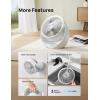 imageDreo Fan for Bedroom Table Air Circulator for Whole Room 11 Inch 40ft Strong Airflow 120 adjustable tilt 28db Low Noise Quiet 3 Speeds 2025 New Desk Fan for Office Kitchen HomeWhite