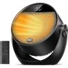 imageDreo Space Heater 1500W 60 Adjustable Tilt 105fts Portable Electric Heaters for Indoor Use with Thermostat 8 Safety Protections 3 Modes Remote Quiet Desk Heater for Bedroom Office Black