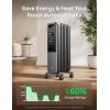 imageDreo Radiator Heater Dual Knobs 8 Safety Protection 1500W Portable Oil Filled Radiator Heater for Indoor Use Large Room Energy Saving Quiet Electric Heater for Bedroom with Adjustable Thermostat