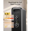 imageDreo Radiator Heater Dual Knobs 8 Safety Protection 1500W Portable Oil Filled Radiator Heater for Indoor Use Large Room Energy Saving Quiet Electric Heater for Bedroom with Adjustable Thermostat