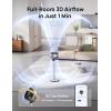 imageDreo Smart Fan for Bedroom Positionbased Oscillation 150120 3D Oscillating Fan 110ft Pedestal Fans with WiFiVoiceRemote Standing Fans Work with AlexaGoogle 9 Speeds 6 Modes 25dB Silver