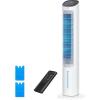 imageDreo Evaporative Air Swamp Cooler 40 Standing Fans that Blow Cold Air 80 Oscillating Bladeless Cooling Fan for Bedroom Removable Water Tank Ice Packs Remote Control 4 Speeds 7H Timer WhiteWhite