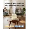 imageDREO Smart Humidifiers for Bedroom Baby HM409S 1500 RGB Night Light ampamp Sleep Routine Trainer Ultra Quiet 28dB ampamp 3L Top Fill Cool Mist Humidifier for Nursery Air humidifier for Plants IndoorYellow