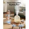 imageDREO Smart Humidifiers for Bedroom Baby HM409S 1500 RGB Night Light ampamp Sleep Routine Trainer Ultra Quiet 28dB ampamp 3L Top Fill Cool Mist Humidifier for Nursery Air humidifier for Plants IndoorYellow