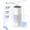 imageDREO Smart Evaporative Humidifier Large Room up to 1000ft 800mlh High Output Air Humidifiers for Bedroom 10L 50H Long Runtime with Precise Humidification for Plants Home Office White HHM774S