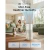 imageDREO Smart Evaporative Humidifier Large Room up to 1000ft 800mlh High Output Air Humidifiers for Bedroom 10L 50H Long Runtime with Precise Humidification for Plants Home Office White HHM774S