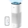 imageDREO Smart Evaporative Humidifier Large Room up to 1000ft 800mlh High Output Air Humidifiers for Bedroom 10L 50H Long Runtime with Precise Humidification for Plants Home Office White HHM774S